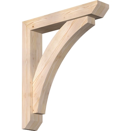 Thorton Slat Smooth Bracket W/ Offset Brace, Douglas Fir, 5 1/2W X 30D X 34H